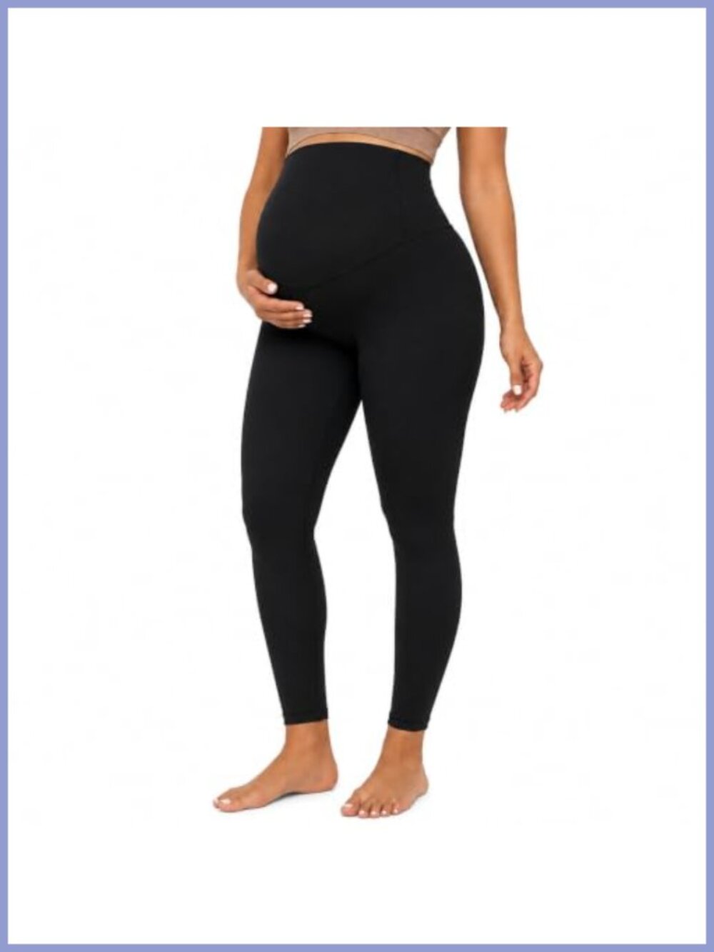 Maternity Leggings Over Belly Buttery Soft Pregnancy Yoga Pants High Rise